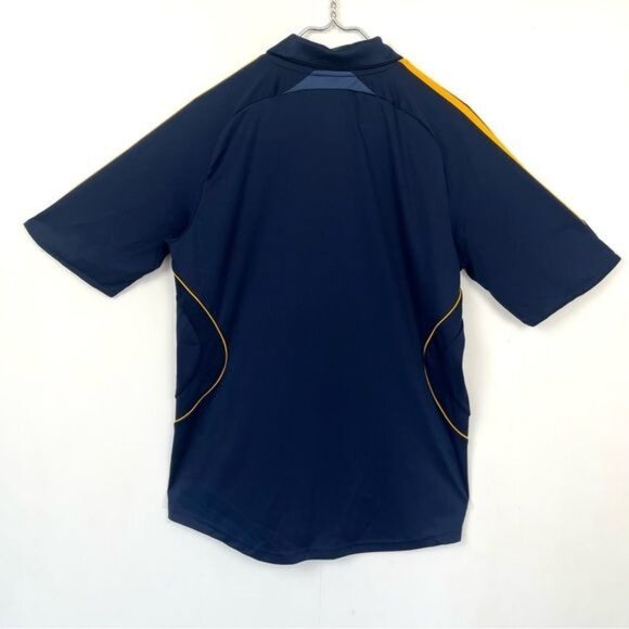 ADIDAS LA GALAXY AWAY JERSEY NAVY BLUE AND GOLD STRIPES MEDIUM - Picture 6 of 7
